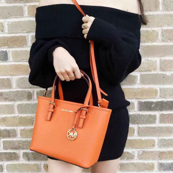 NWT Michael Kors Satchel & Crossbody Orange - Picture 3 of 6